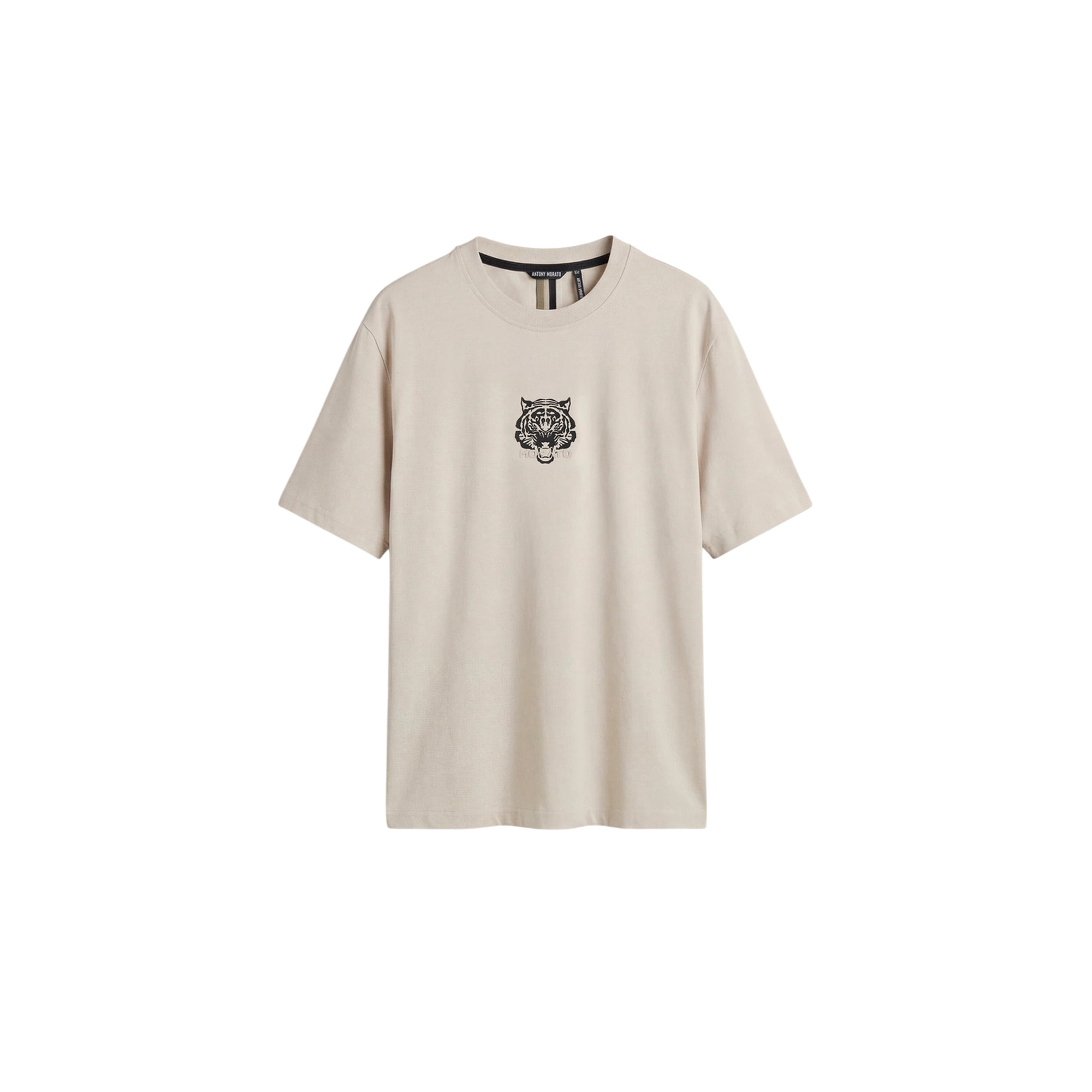T-shirt Uomo in puro cotone, con stampa tigre frontale