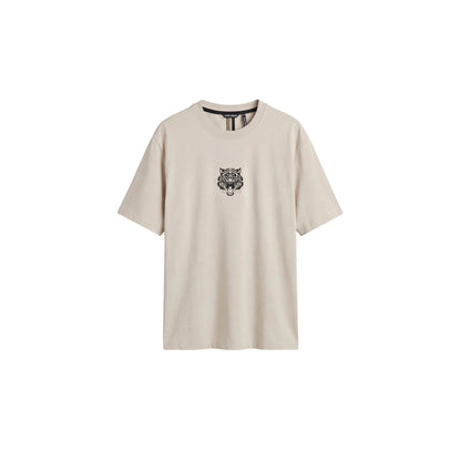 T-shirt Uomo in puro cotone, con stampa tigre frontale