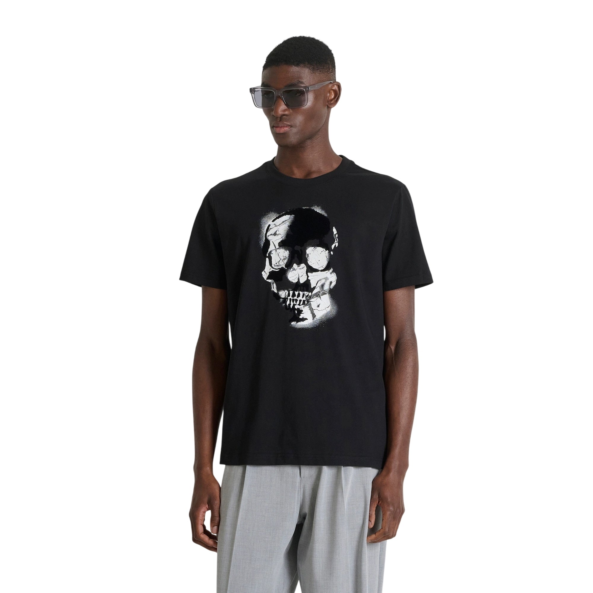 T-shirt Uomo in jersey di cotone Nero, dal fit morbido