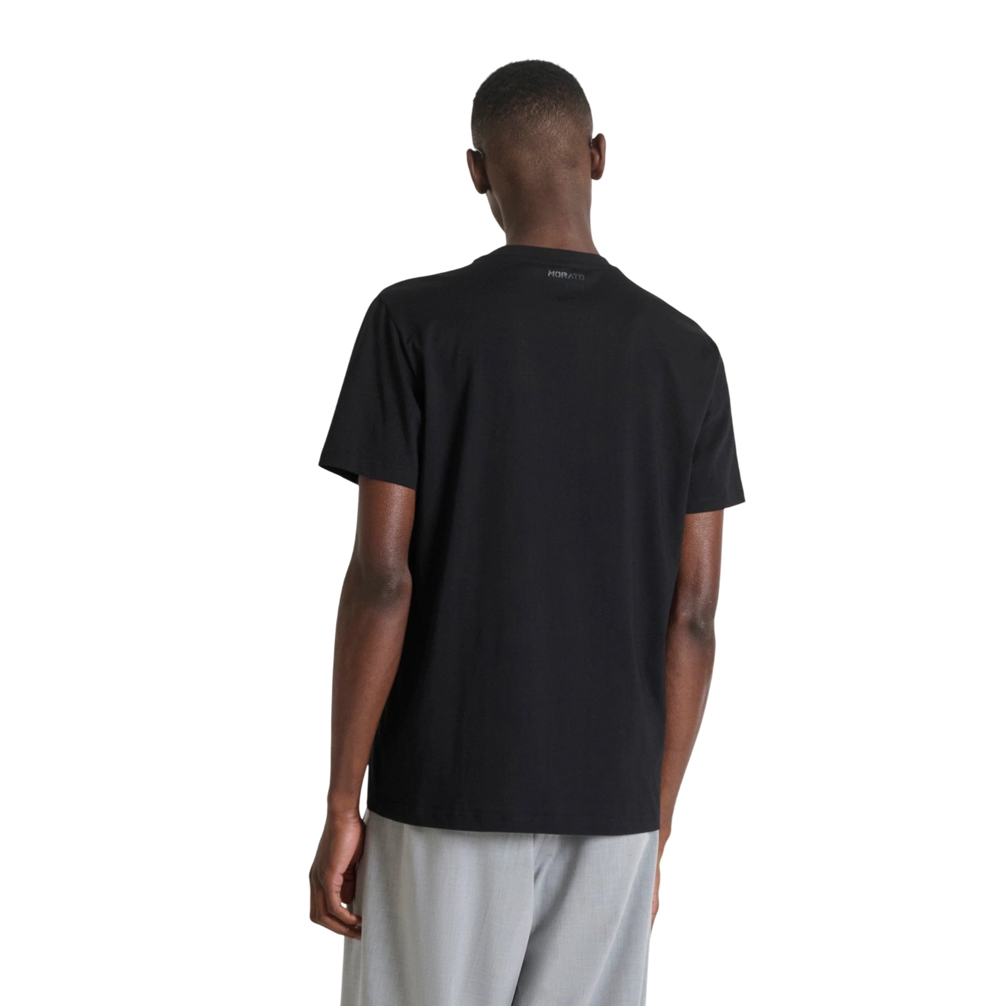 T-shirt Uomo in jersey di cotone Nero, dal fit morbido