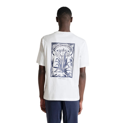 T-shirt Uomo Relaxed Bianca, con maxi stampa sulla schiena