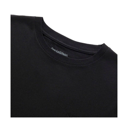 T-shirt Uomo Halen, a maniche corte, con logo Nero ricamato in tono colore