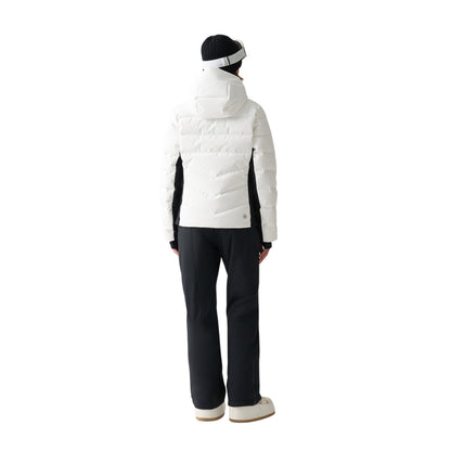 Piumino Donna da sci Shamping Bianco modella intera frontale