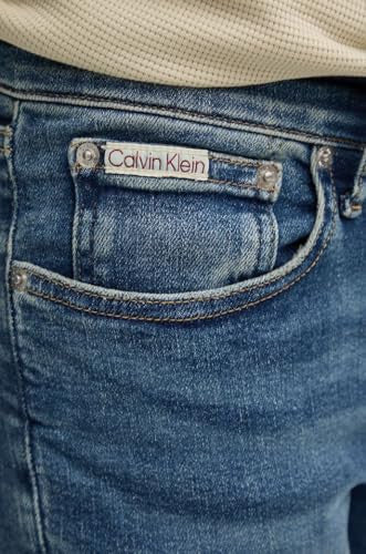 Calvin Klein Jeans Uomo Skinny Denim Elasticizzato Blu Medio 28W/32L