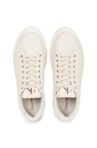 Calvin Klein Sneakers con Zeppa Pelle Beige YW0YW01589