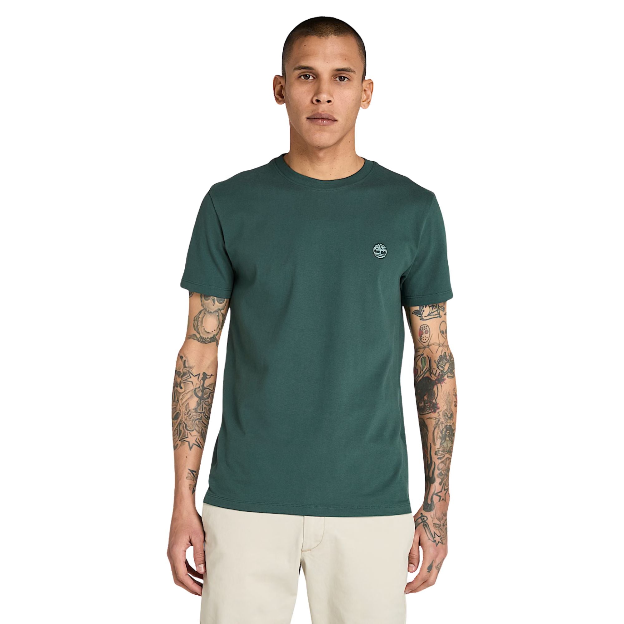 T-shirt a Maniche Corte Dunstan River da Uomo in verde scuro