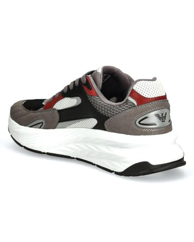 Armani Sneakers Uomo Crusher Sonic Mix Nero Grigio Leggere Traspiranti