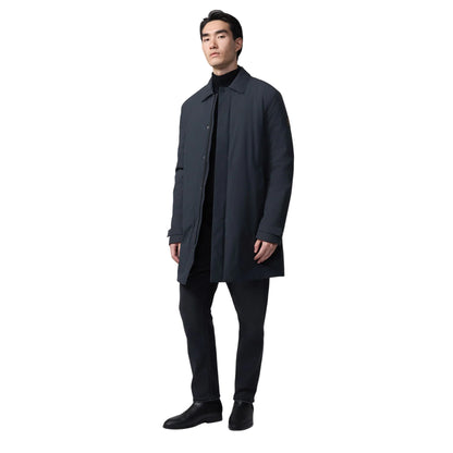 Trench Uomo Winter Julian Blu scuro modello frontale