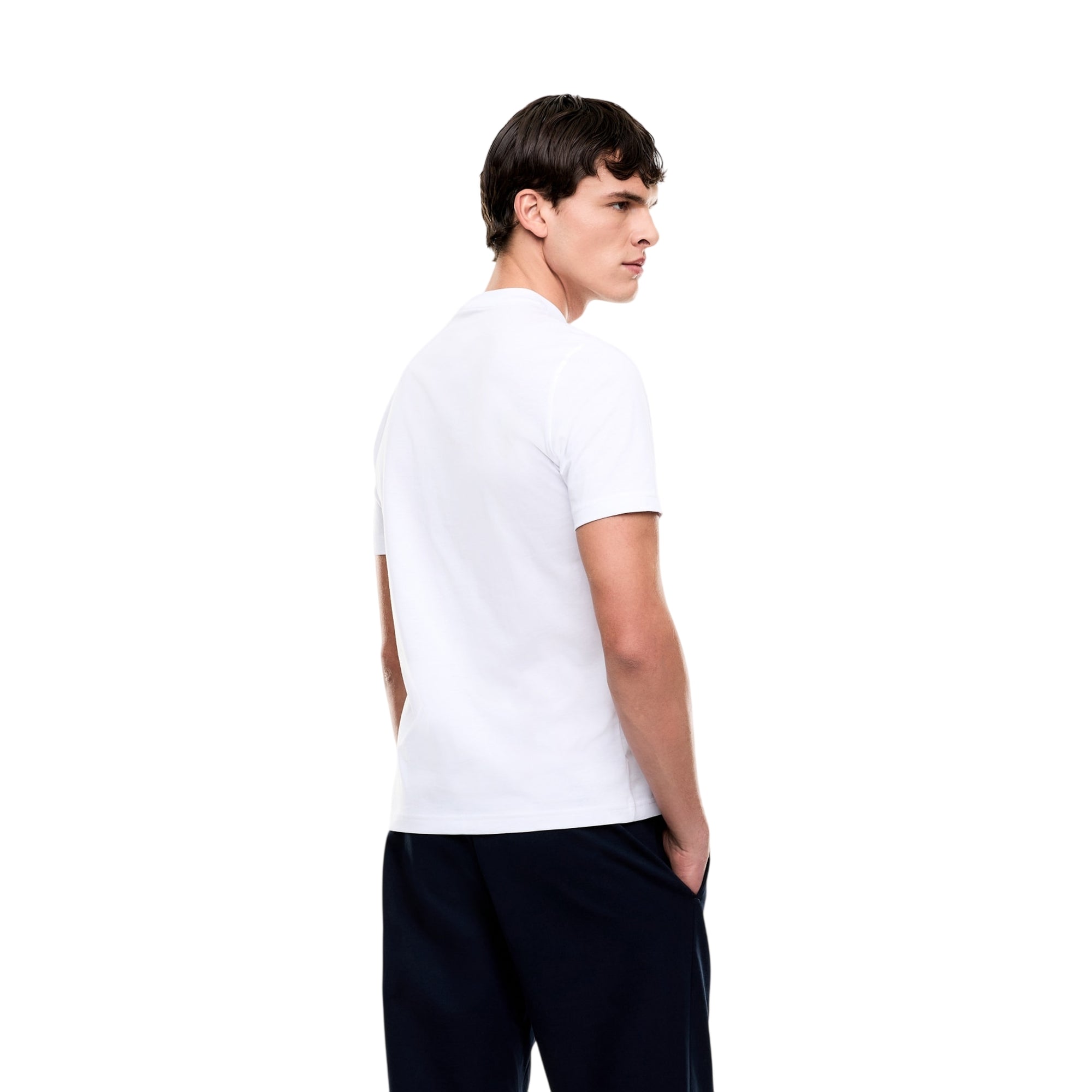 T-shirt Uomo dal fit regolare con stampa logo EA7 a contrasto