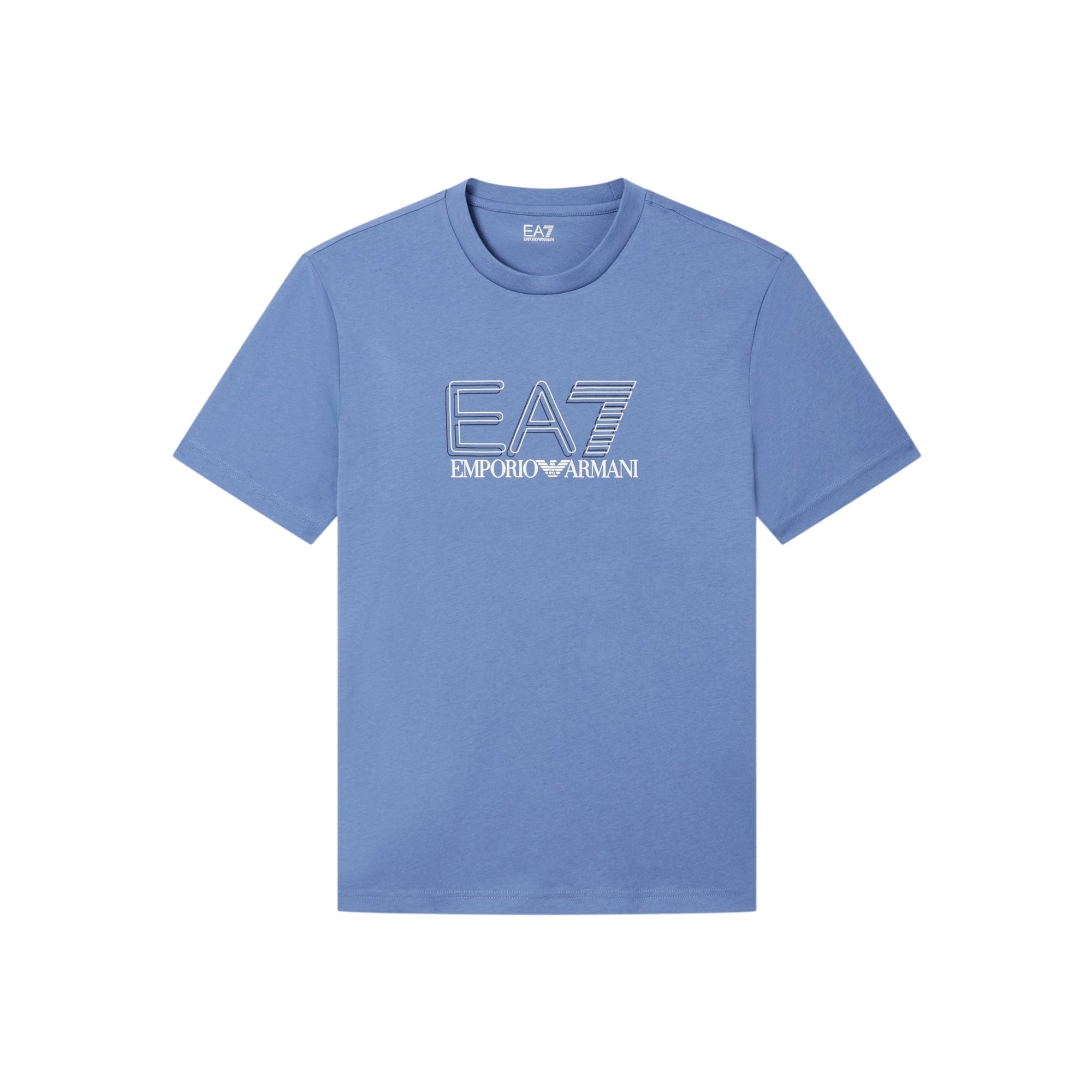 T-shirt Uomo regular con stampa logo EA7 a contrasto
