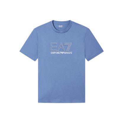 T-shirt Uomo regular con stampa logo EA7 a contrasto