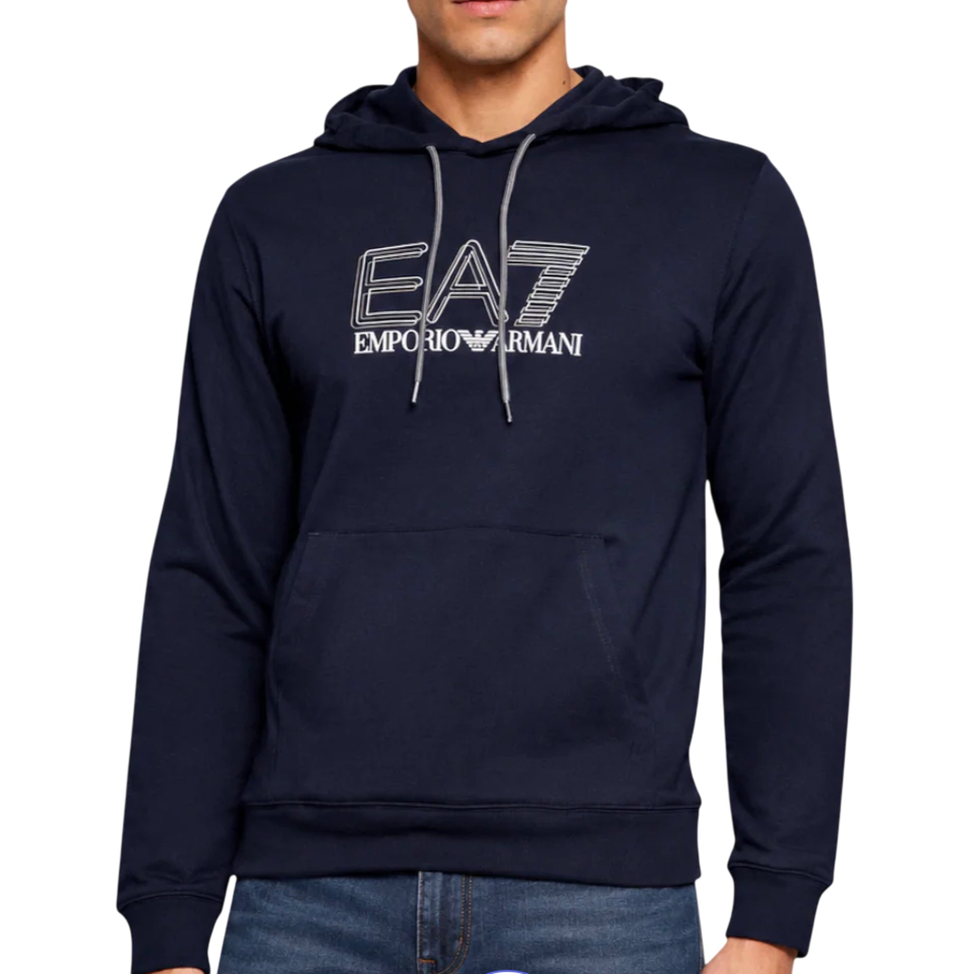 Felpa Uomo con linee essenziali e cappuccio con coulisse