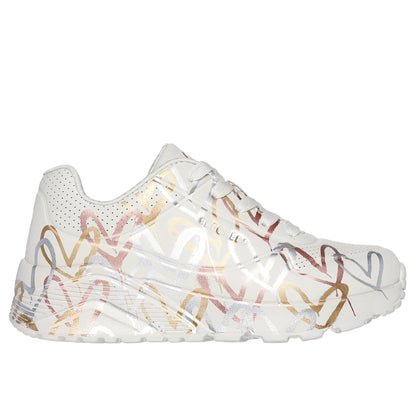 Sneakers Junior UNO Lite - Metallic Love Bianco