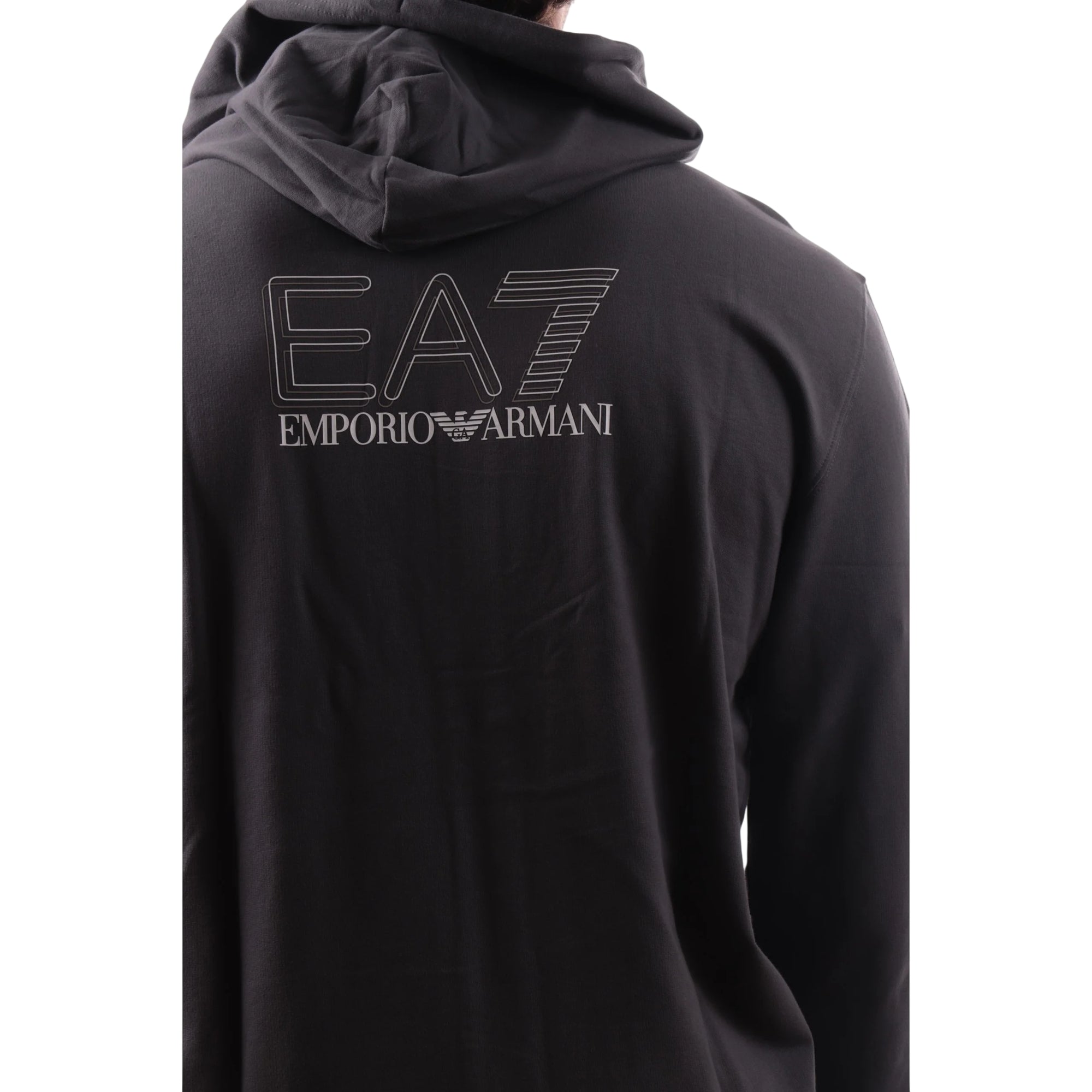 Felpa Uomo Grigia con chiusura full zip e cappuccio