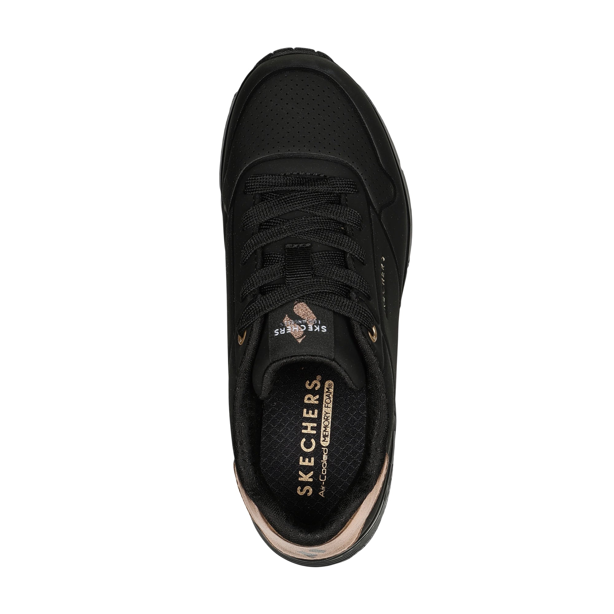 Sneakers Donna Shimmer Away Nera con tomaia in materiale tecnico ed inserto posteriore metallizzato