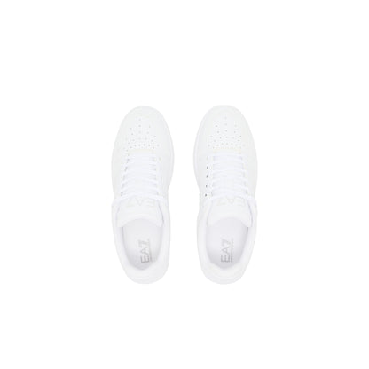 Sneakers Uomo Bianca, con punta tonda traforata