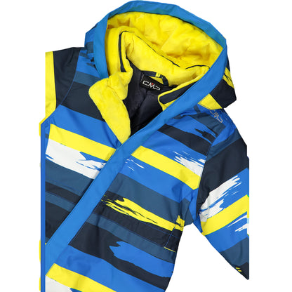 Tuta Junior intera da sci, con chiusura frontale full zip e cappuccio