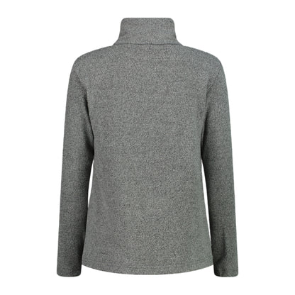 Maglia Donna Grigia, morbida al tatto, con collo alto