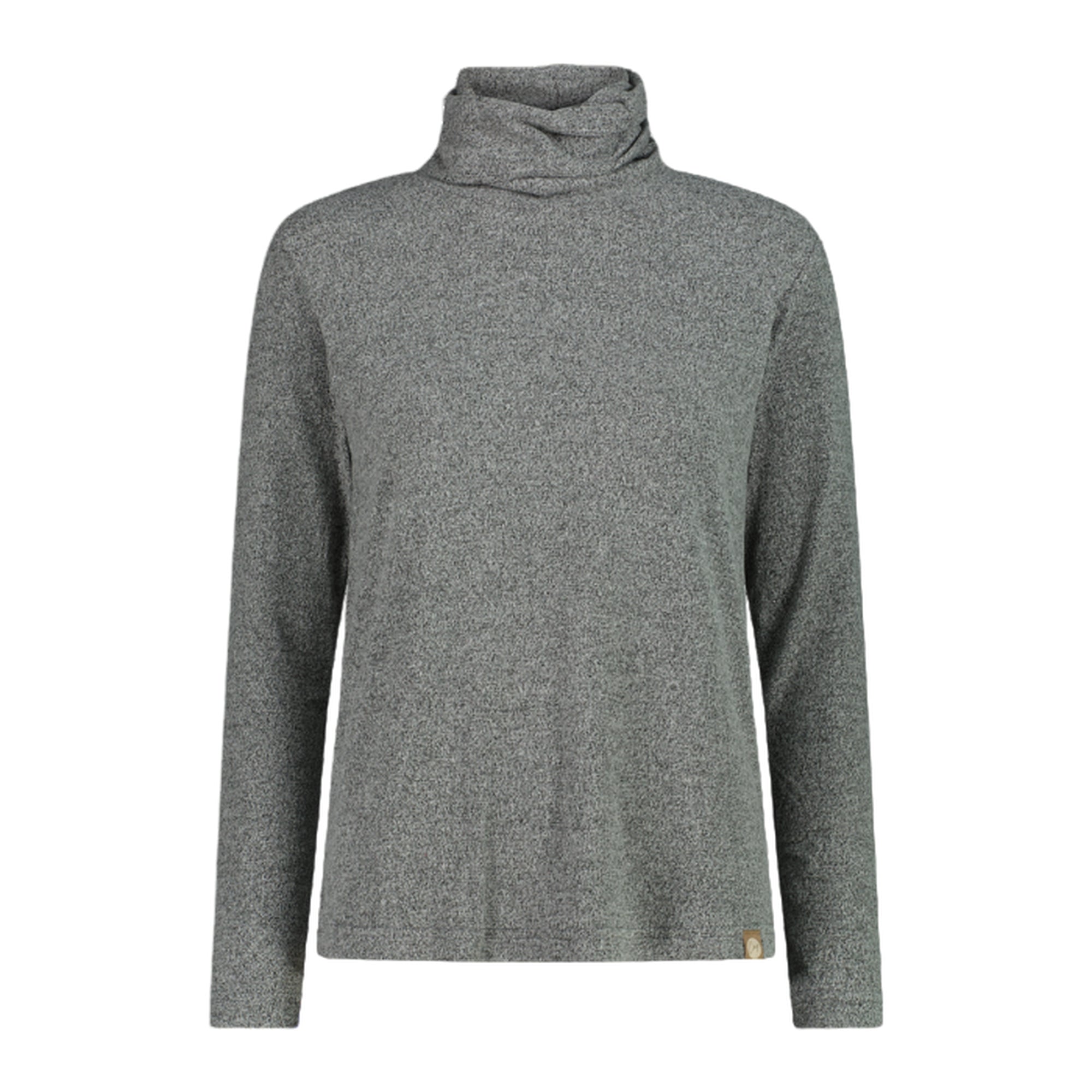 Maglia Donna Grigia, morbida al tatto, con collo alto