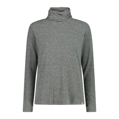 Maglia Donna Grigia, morbida al tatto, con collo alto
