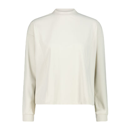 Felpa Donna Bianca, con etichetta sul fondo e tecnologia Dry Function 