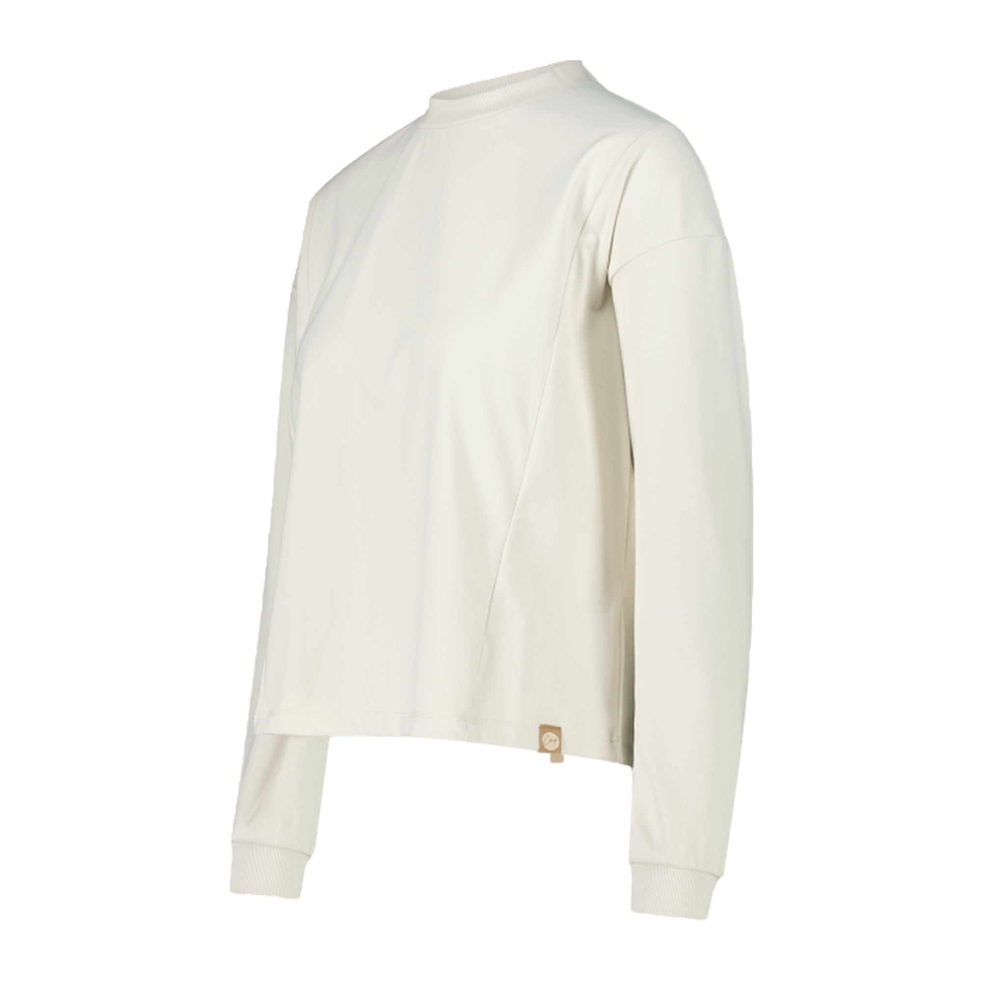 Felpa Donna Bianca, con etichetta sul fondo e tecnologia Dry Function 