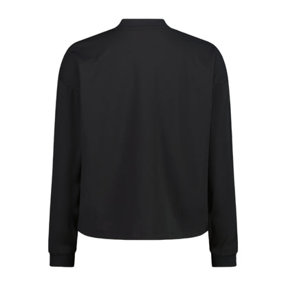 Felpa Donna Nera, con etichetta sul fondo e tecnologia Dry Function 