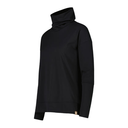 Maglia Donna Nera, con collo alto e tecnologia Dry Function