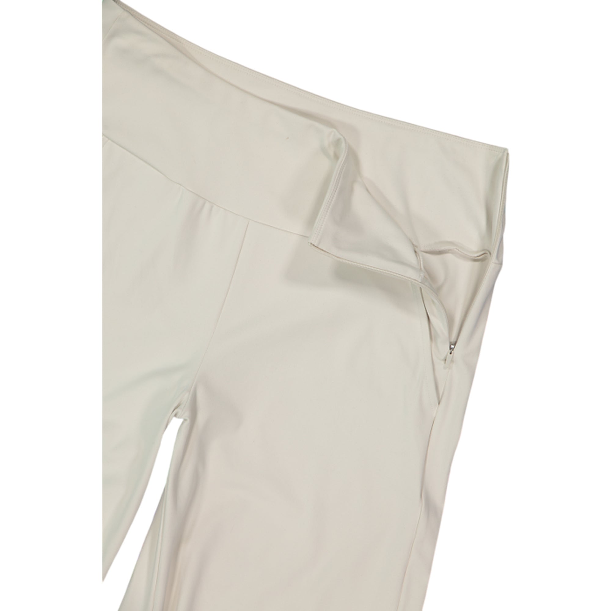 Pantalone Donna Bianco, con zip laterale e tasche a filo