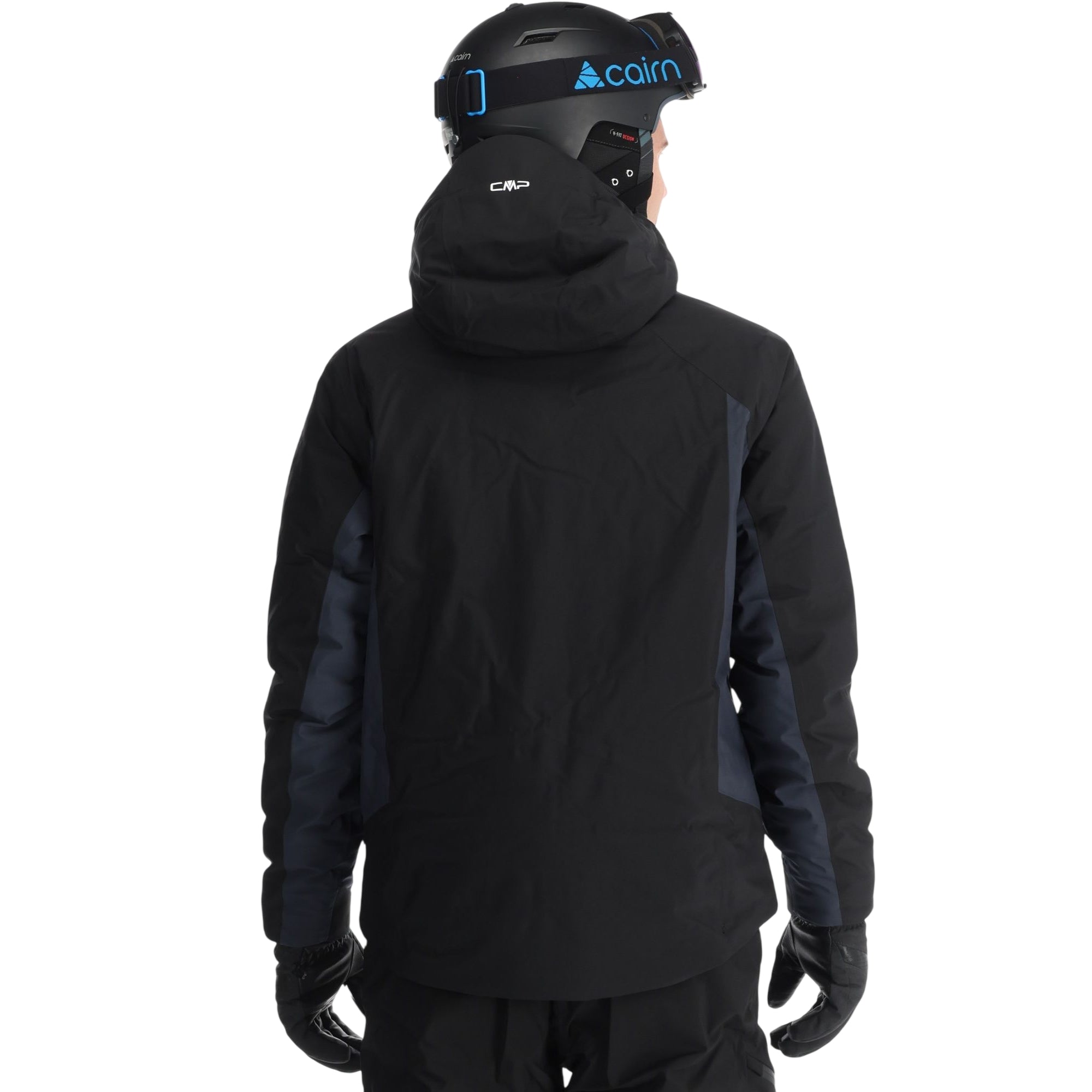 Giacca da sci Uomo in twill con cappuccio Nero retro