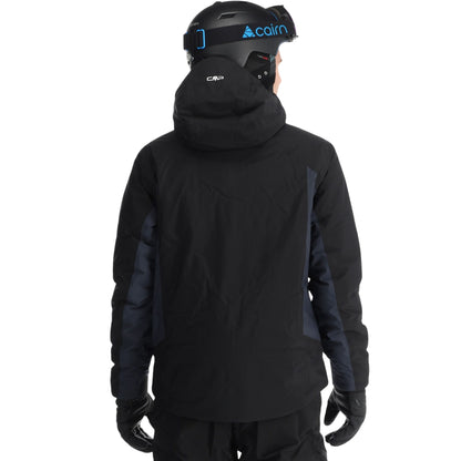 Giacca da sci Uomo in twill con cappuccio Nero retro