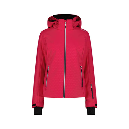 CMP Giacca Sci Donna Zip Hood Cappuccio Eco Pelliccia Rosa