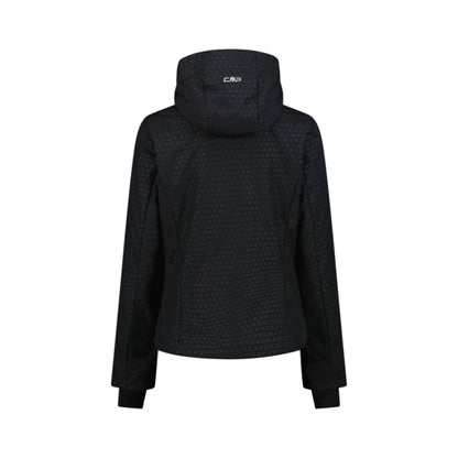 CMP Zip Hood Giacca Sci Donna Nera con Cappuccio in Ecopelliccia
