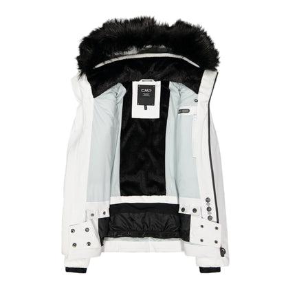 Giacca Donna da sci, con fondo regolabile e cappuccio con ecopelliccia 