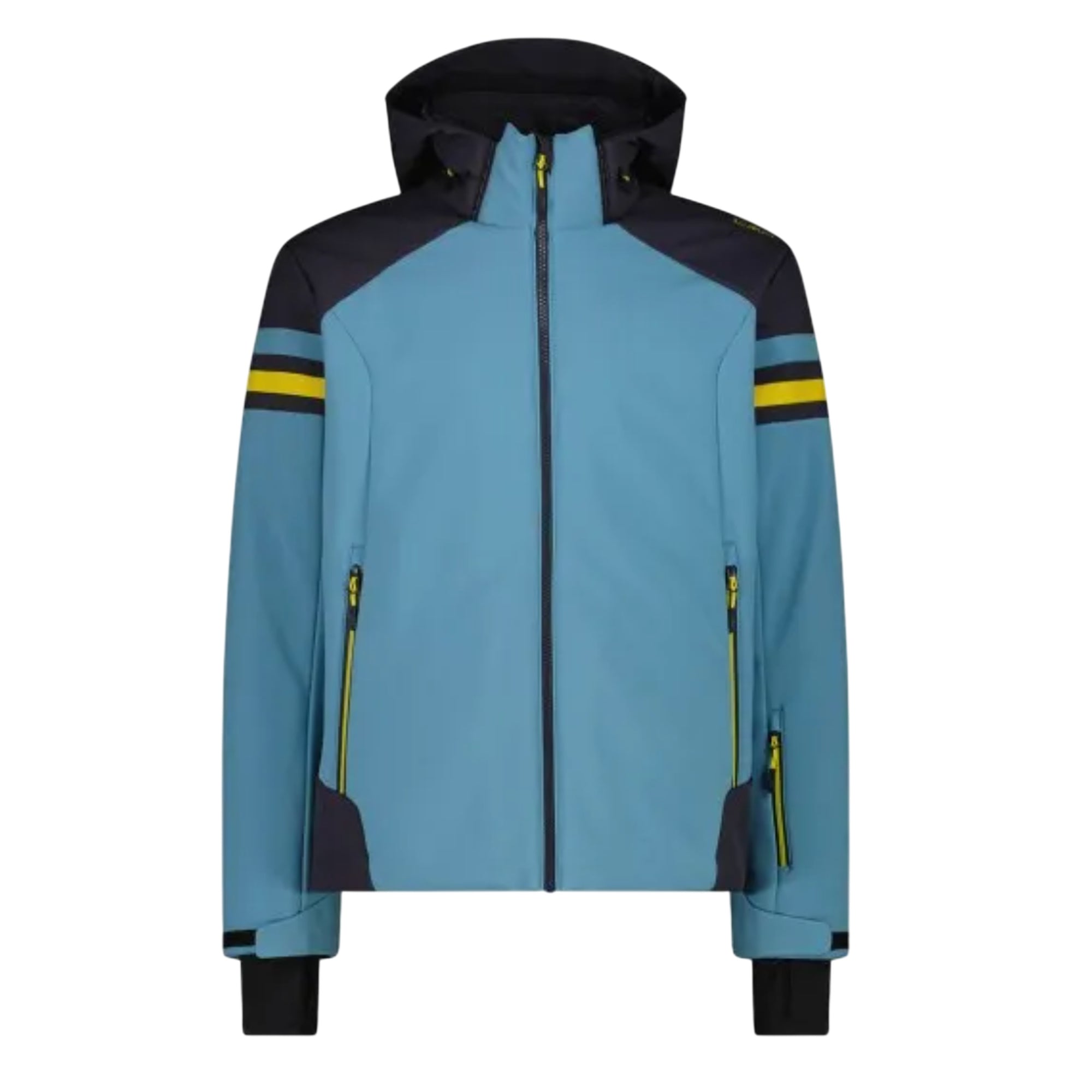 Giacca Uomo da sci, con collo alto, cappuccio e tasca per skipass