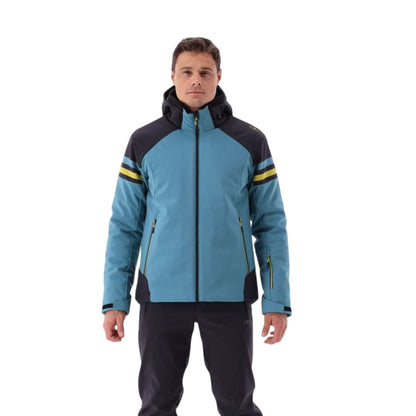 Giacca Uomo da sci, con collo alto, cappuccio e tasca per skipass