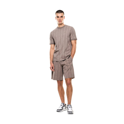 T-shirt Uomo Beige, con motivo EA7 applicato, a girocollo