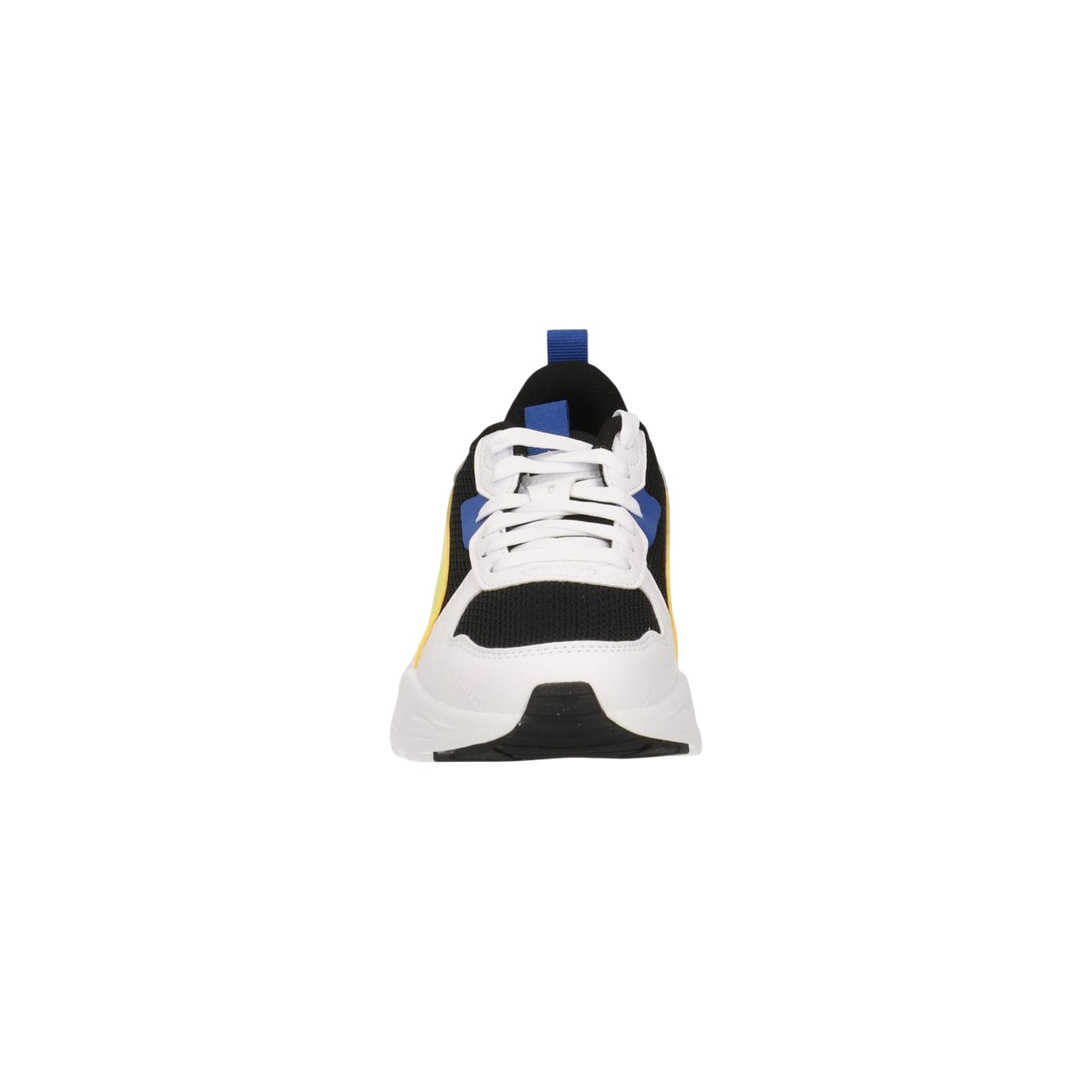 Sneakers Junior Bianco/Nero/Giallo con tomaia traspirante ed inserti a contrasto