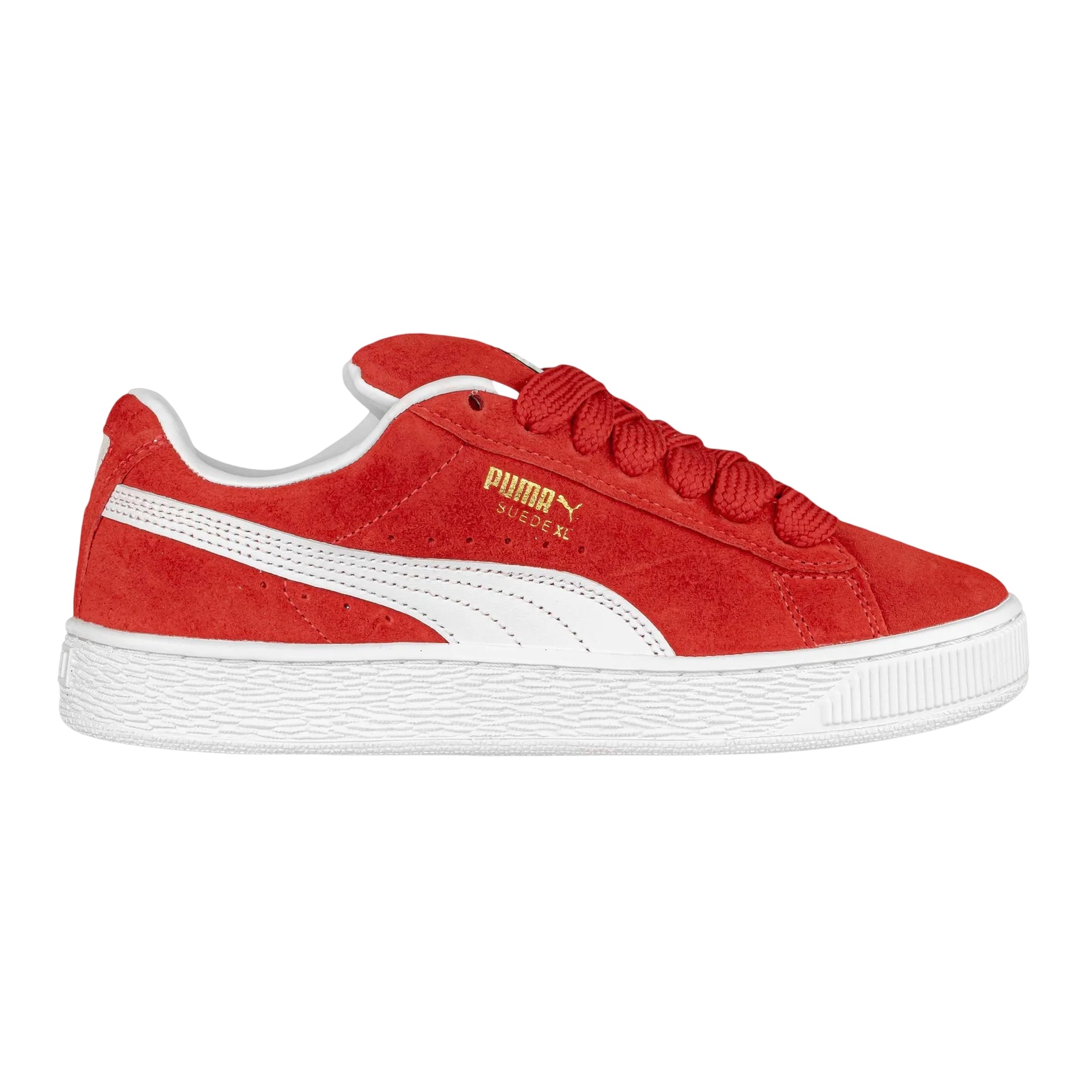 Sneakers Uomo Rossa Suede XL, scamosciata con dettaglio laterale a contrasto