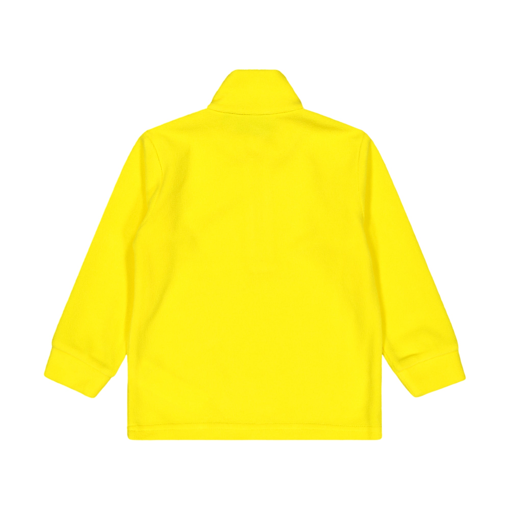 Pile Junior Giallo, con mezza zip e logo ricamato