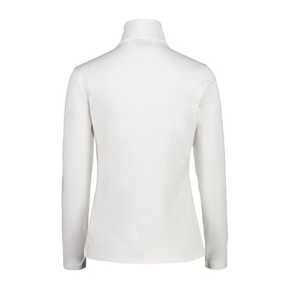 Pile Donna Bianco, con mezza zip, morbido a contatto con la pelle