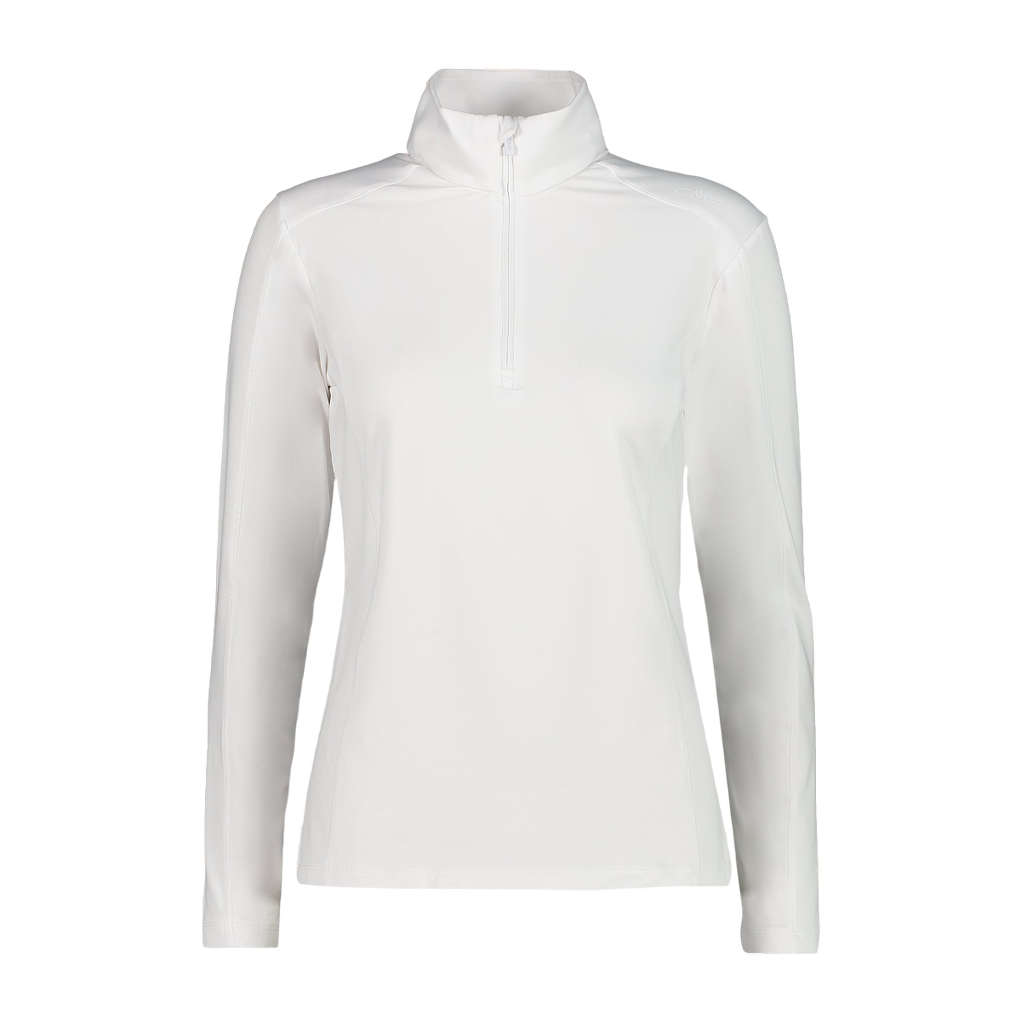 Pile Donna Bianco, con mezza zip, morbido a contatto con la pelle