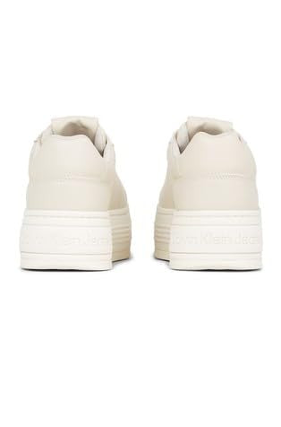 Calvin Klein Sneakers con Zeppa Pelle Beige YW0YW01589