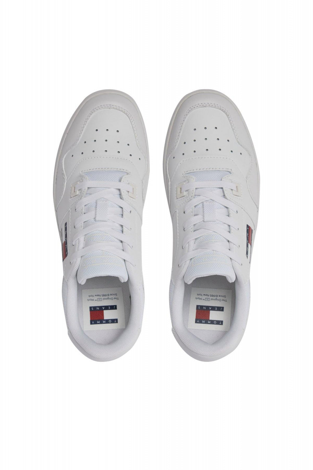 Tommy Hilfiger Sneakers Retro Basket Donna Bianche Pelle Sintetica