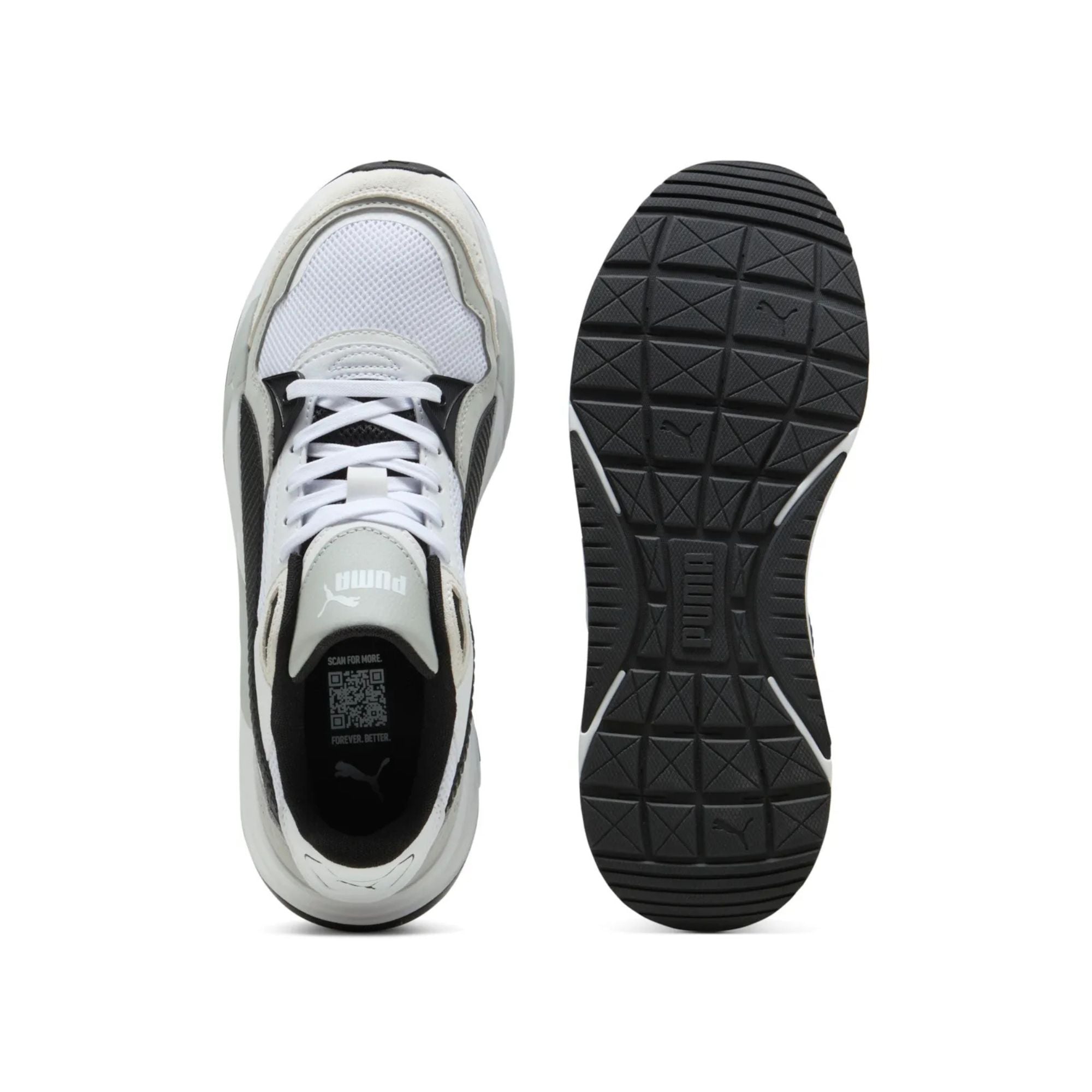 Sneakers Uomo Trinity 2, con tomaia in mesh e sintetico Bianco/Grigio/Nero