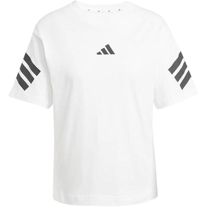 T-shirt Donna Bianca con Icons 3-Stripes e maniche corte