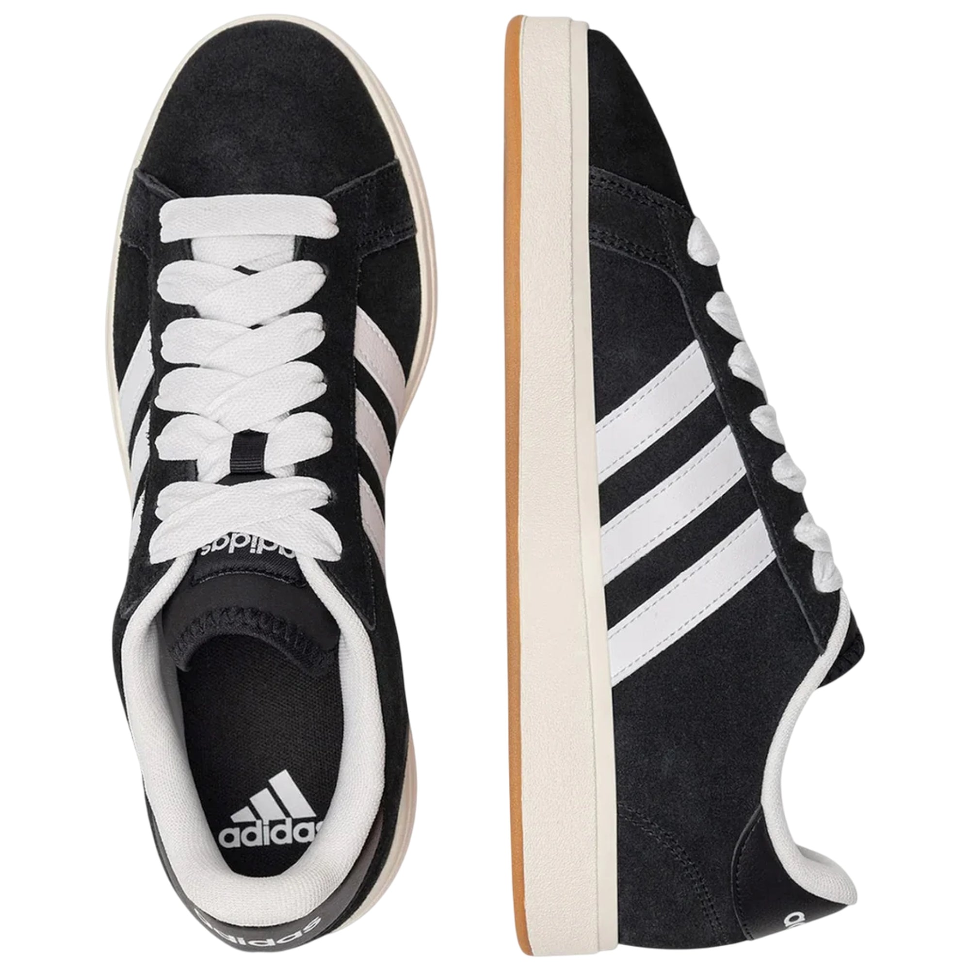 Sneakers Uomo con tomaia Nera ed con iconiche 3 stripes Bianche