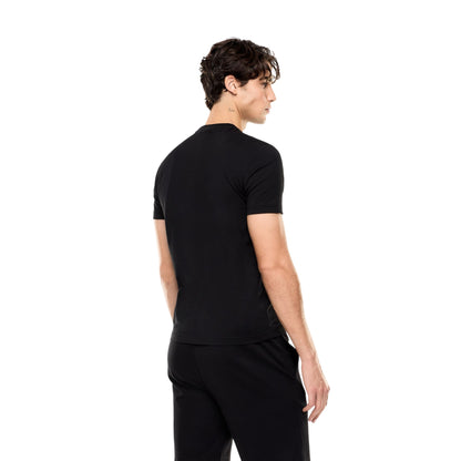 T-shirt Uomo Nera, Core Identity, in cotone a girocollo