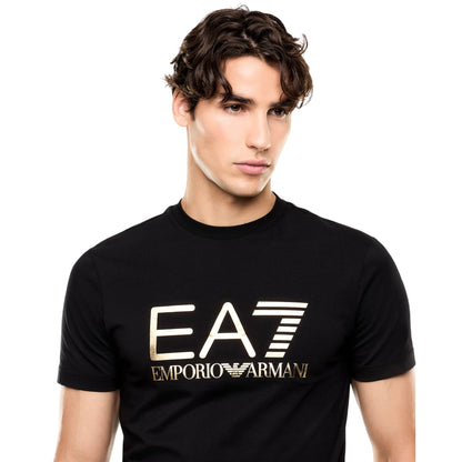T-shirt Uomo Nera, Core Identity, in cotone a girocollo