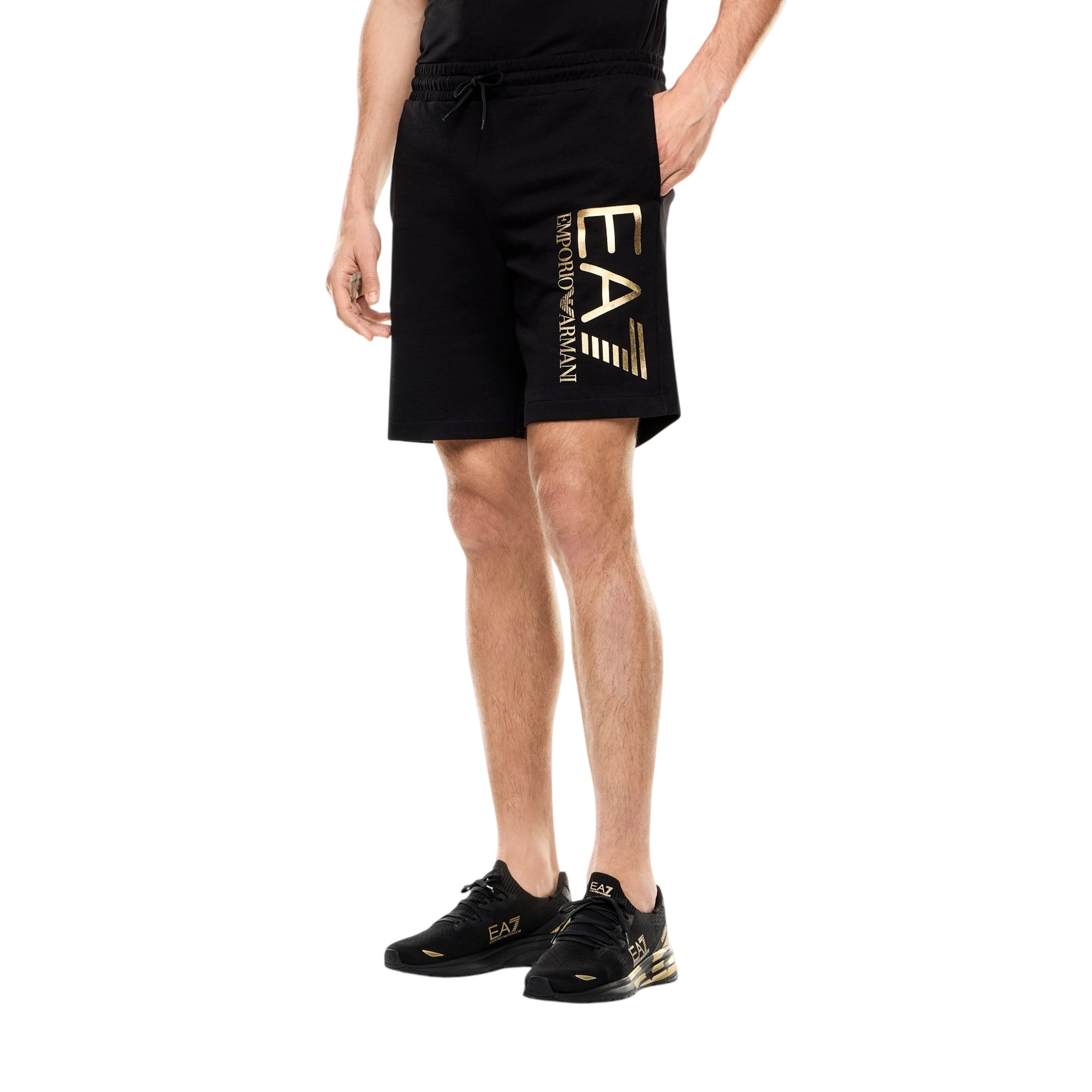 Bermuda Uomo con coulisse e stampa logo Core Identity Oro